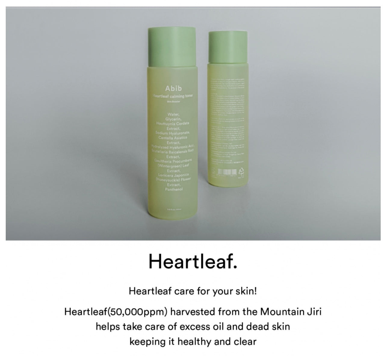 Abib Heartleaf Calming Toner Skin Booster