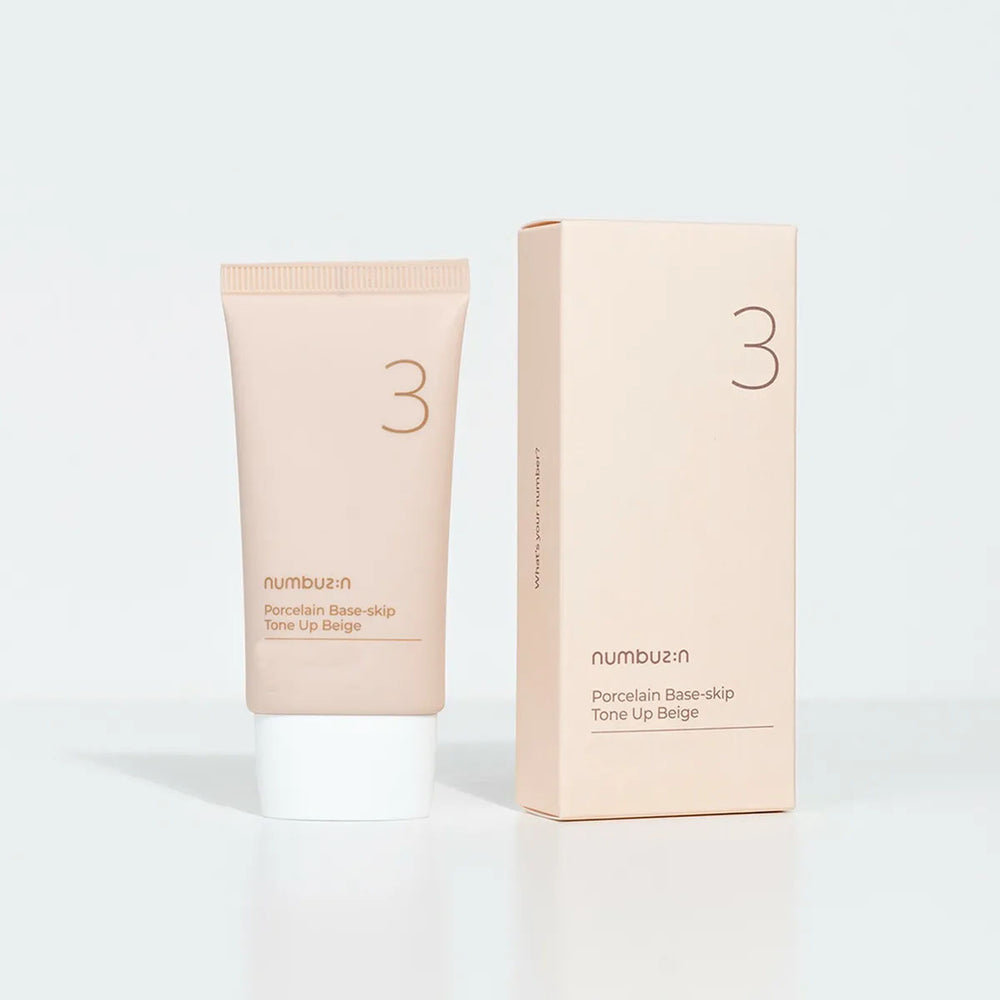 Numbuzin No.3 porcelain Base-Skin Tone Up Beige