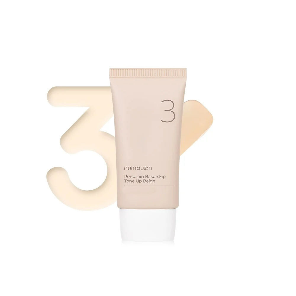 Numbuzin No.3 porcelain Base-Skin Tone Up Beige