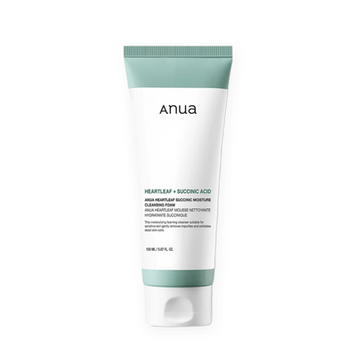 Anua Heartleaf + Succinic Acid Moisture Cleansing Foam